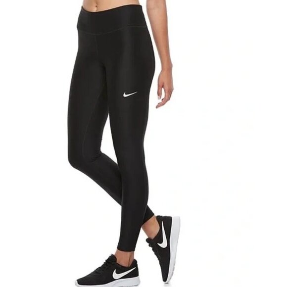 Nike Power Victory Dri-Fit Mid-Rise Waistband Leggings - Picture 1 of 8